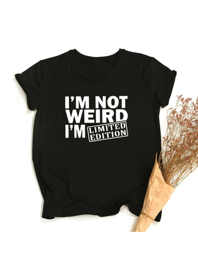 Women T Shirts | Im not weird statment shirt | Short Sleeve | Punk Goth top 3