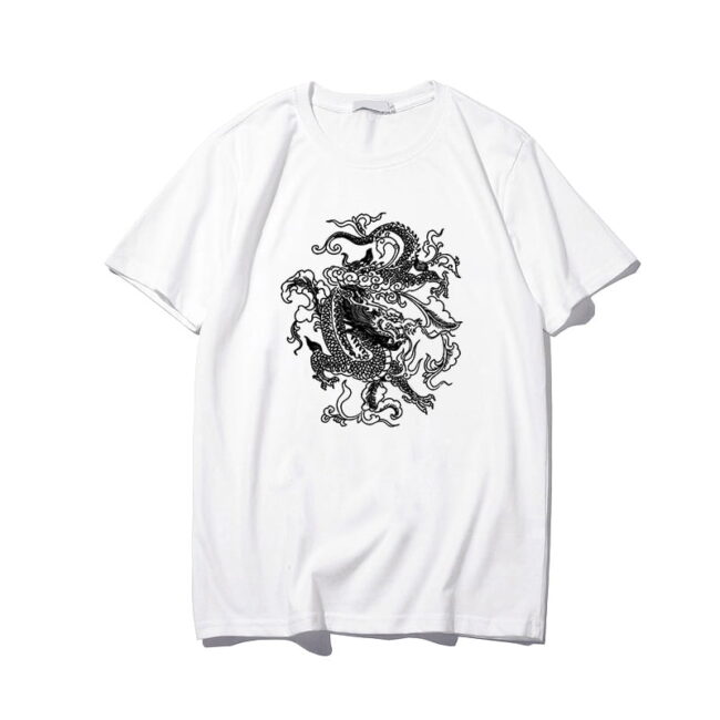 Goth Tshirt Dragon Print | Gothic Punk Clothes | Y2K Short Sleeve Tee 5
